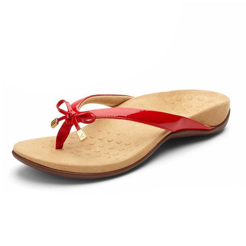 Sandales En Forme De V Avec Bowknot