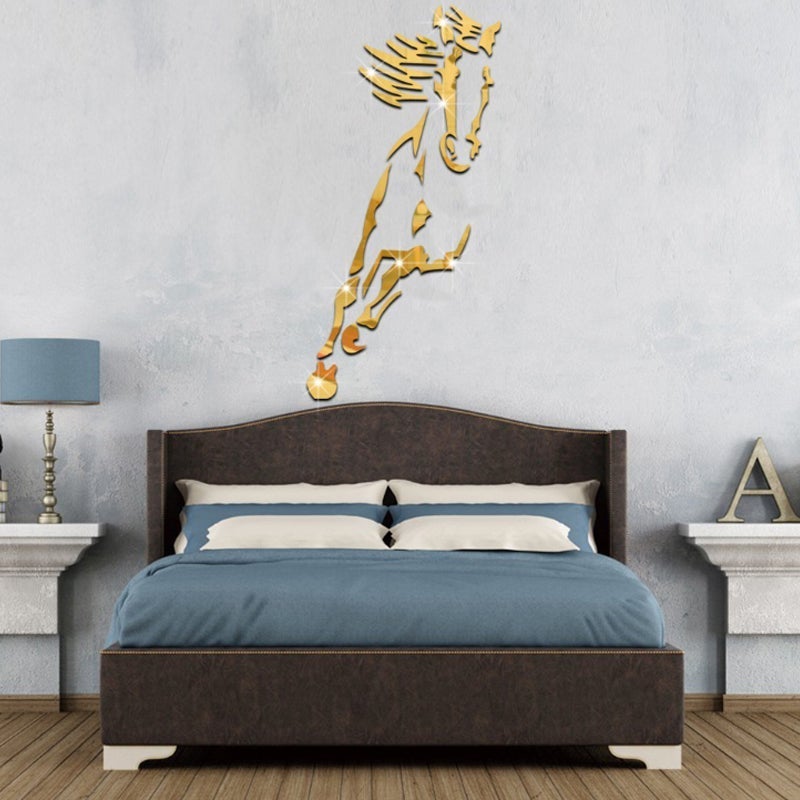 Sticker Mural Cheval Miroir Moderne Acrylique 3D