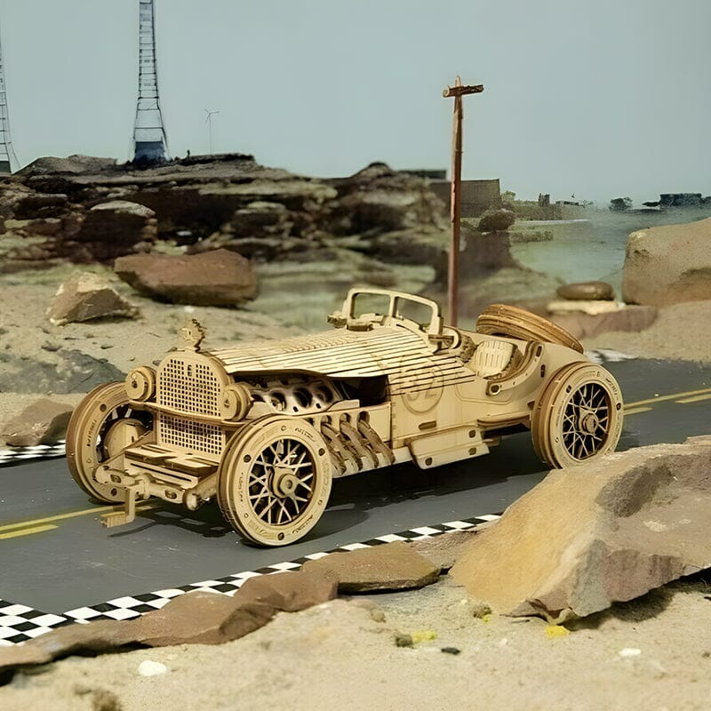 Ensemble de puzzle de modèle mécanique en bois super