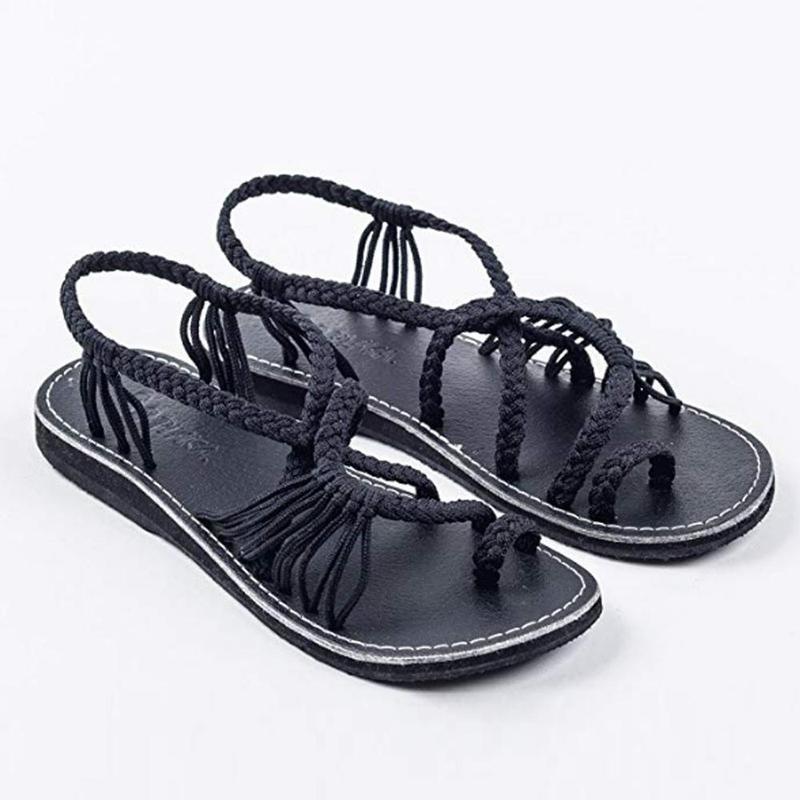 Sandales Tressées Confortable à la Mode