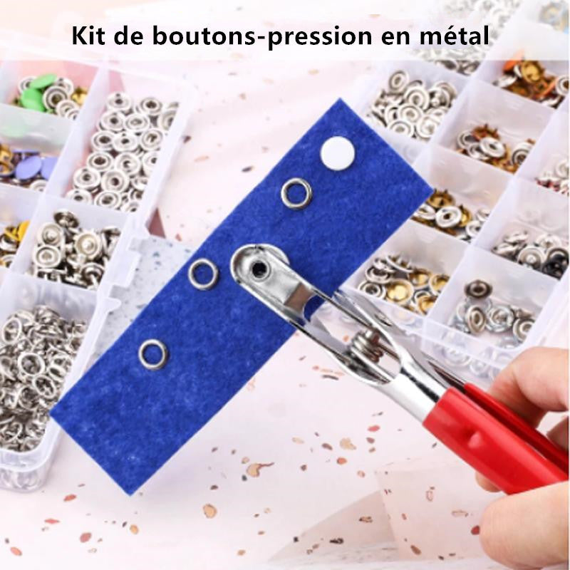 đ§”Kit de boutons-pression en mĂ©tal