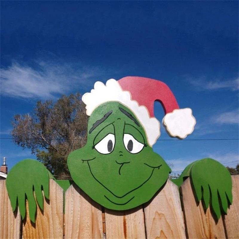 🎅Prévente de Noël🎅Décoration de Clôture sur le Thème de Noël