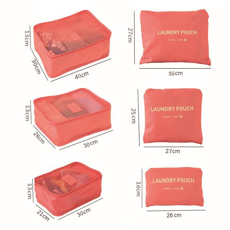6 PCS Sacs DâEmballage De Bagages En Cube Rangement Voyage