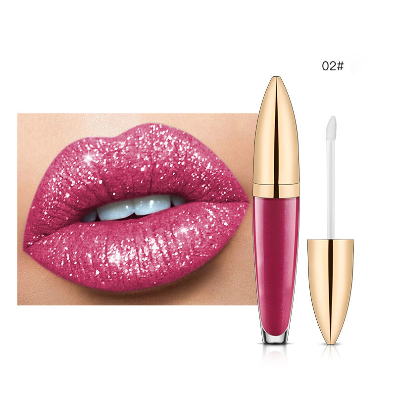 Rouge à lèvres longue durée brillant diamant 18 couleurs