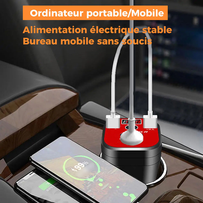 Onduleur pour gobelets de voiture