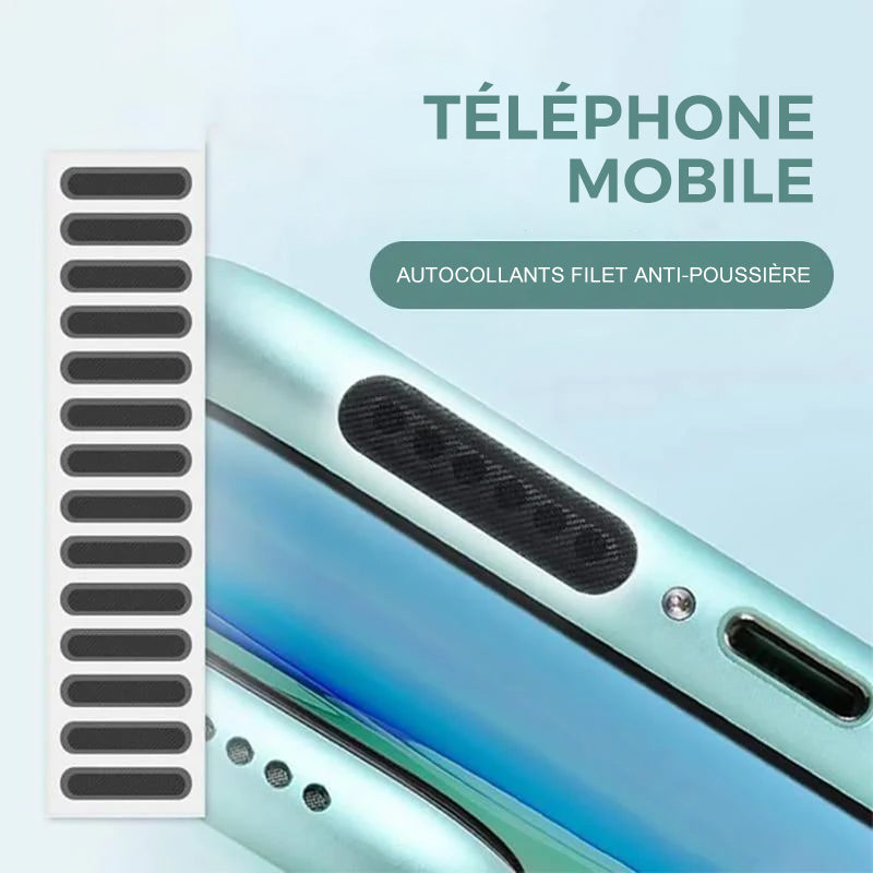 Autocollants de filet anti-poussière pour téléphone portable