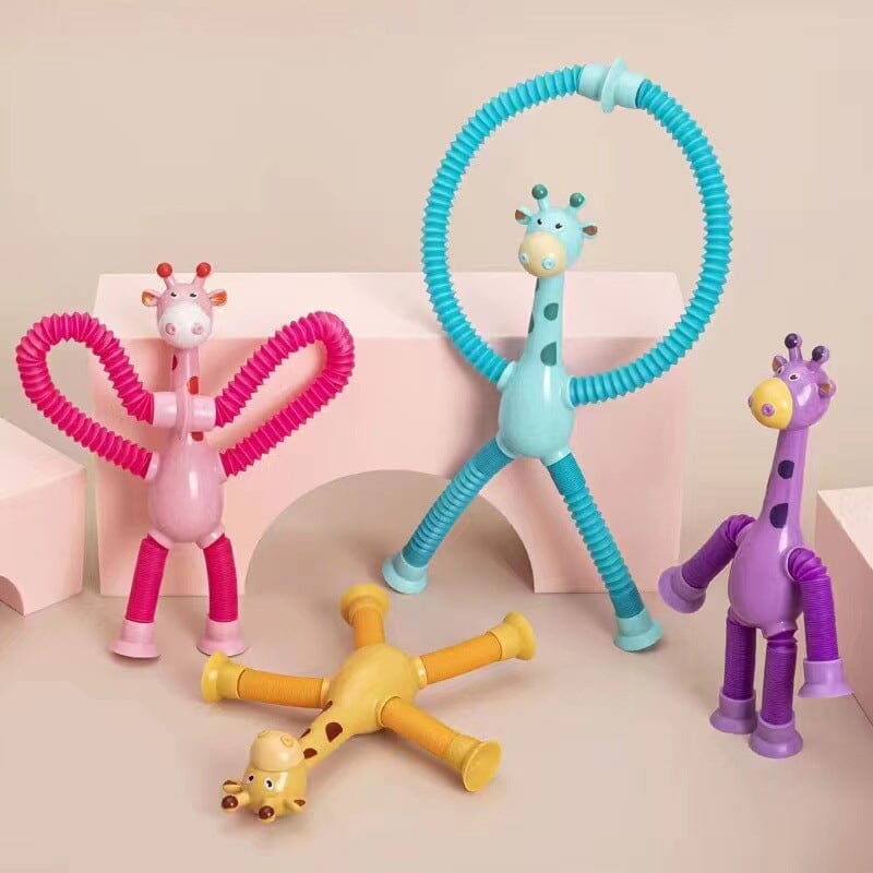 😍Jouet girafe télescopique avec ventouse