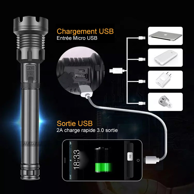 đ„Grosses soldesđ„Lampe de Poche Laser LED Tactique Rechargeable