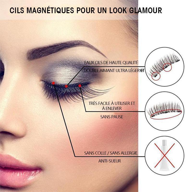 Eye-Liner et Faux Cils Magnétiques Imperméables