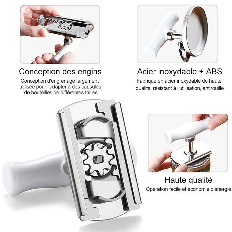 đTaille rĂ©glable en acier inoxydable Ouvre-bouteille