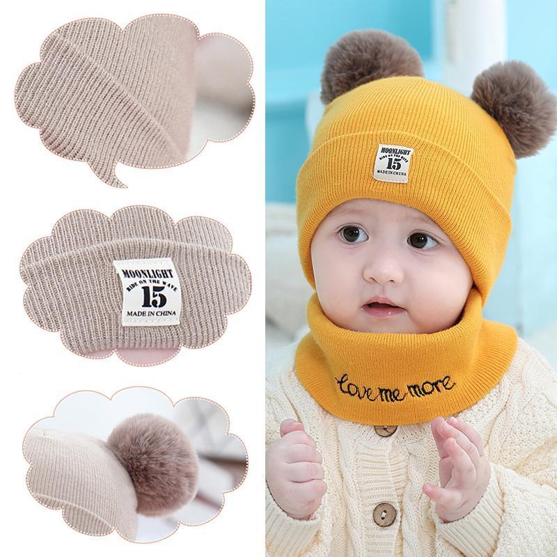 Chapeau et Écharpe Chaud Hiver Pour Bébés