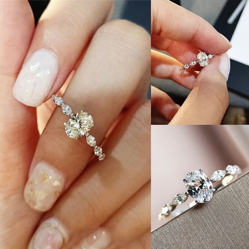 Bague de mariage élégante en zircon