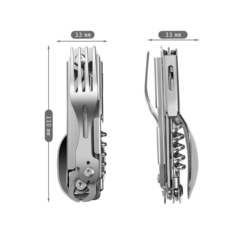 Set d'ustensiles multifonctionnels de camping 5 en 1