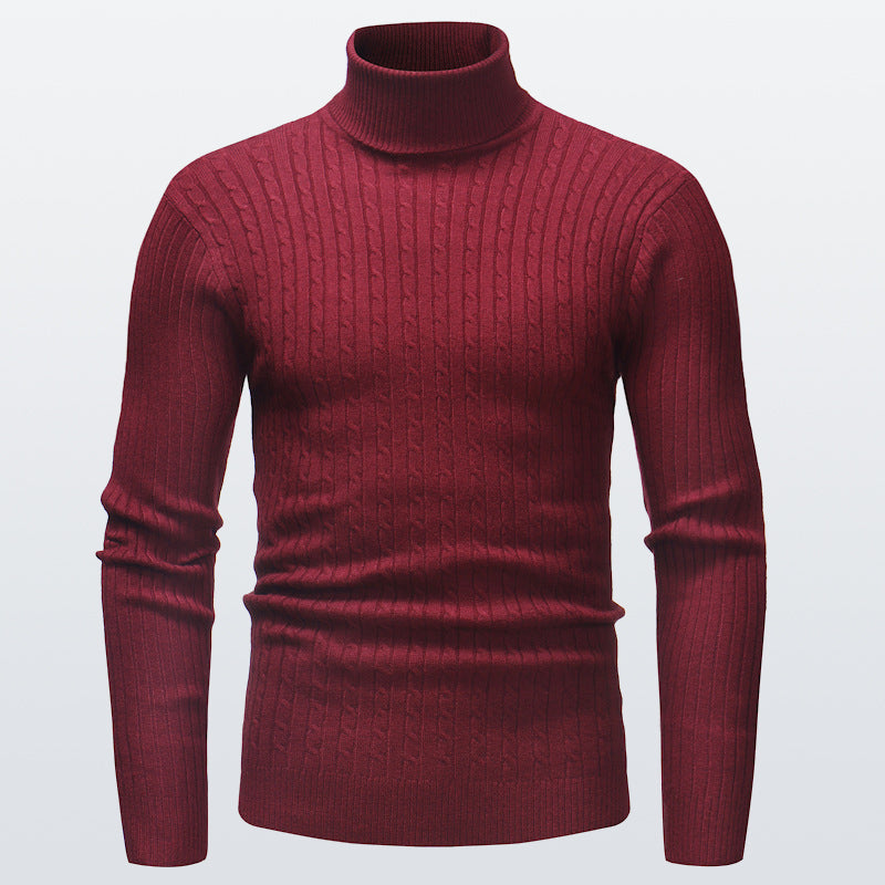 Pull à Col Roulé en Maille pour Homme