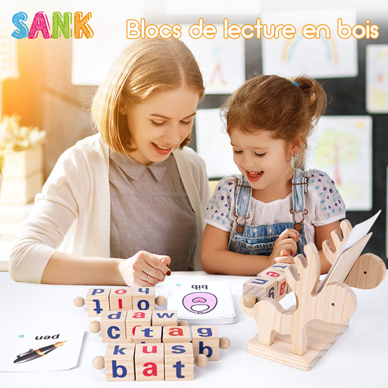 Blocs de lecture en bois
