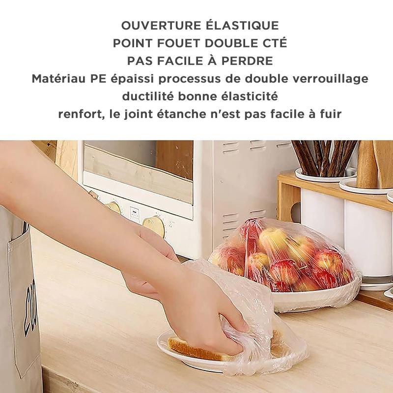 Couvertures Alimentaires Jetables Sacs de Conservation Frais (100PCS)