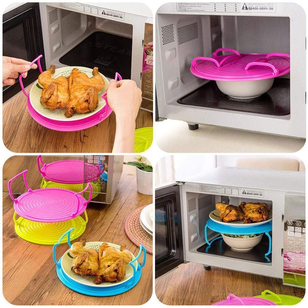 Plateau pliant pour micro-ondes 2 pièces