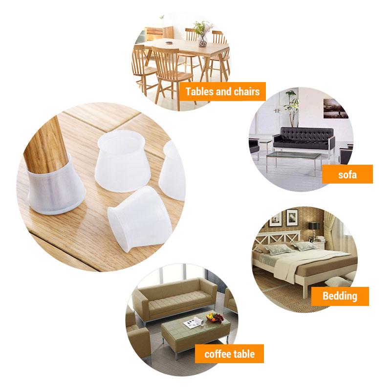 Housse de Protection avec Coussin en Feutre pour Pieds de Table et de Chaise