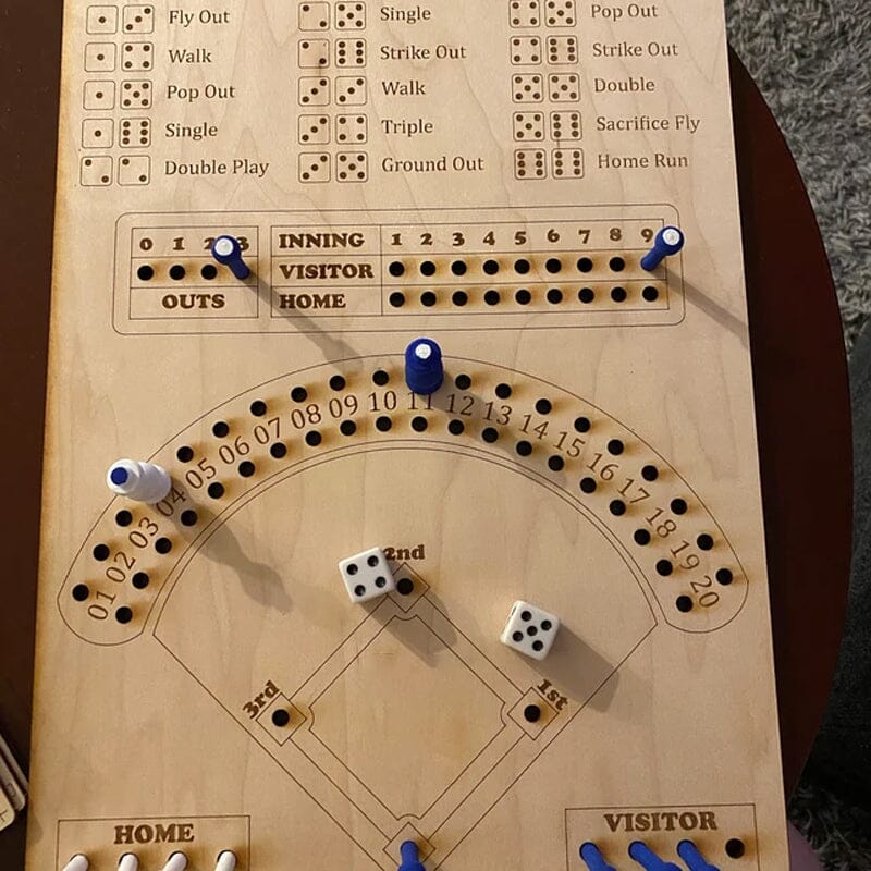 Jeu de plateau de dés de baseball