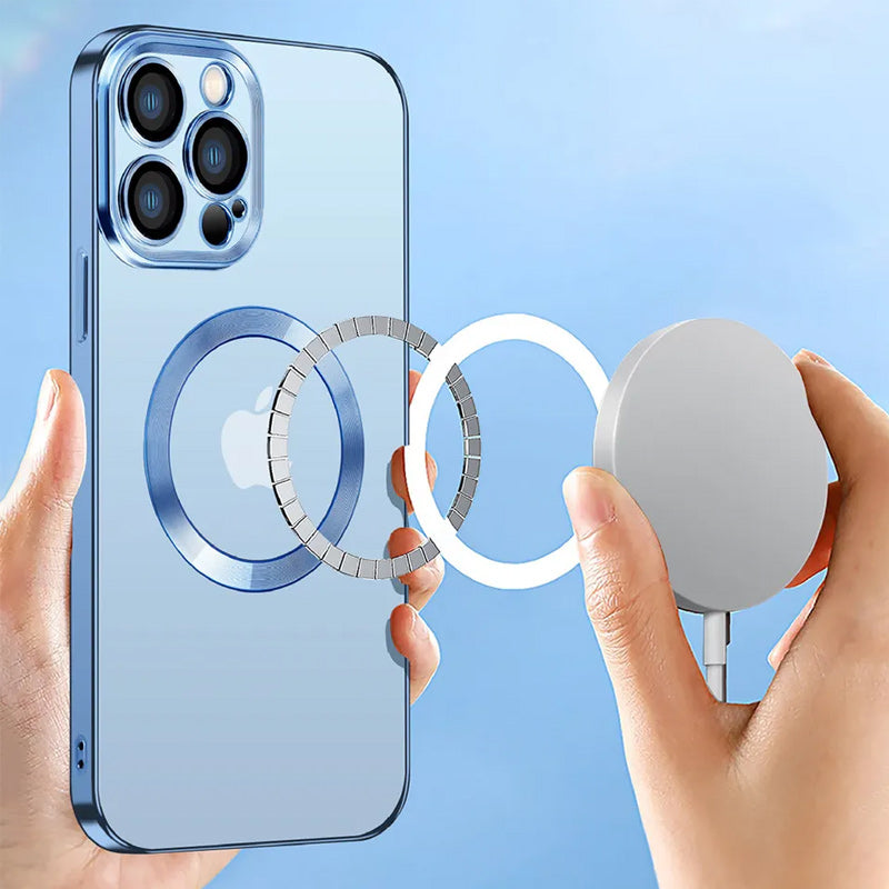 Galvanoplastie Charge magnétique sans fil Coque et skin iPhone