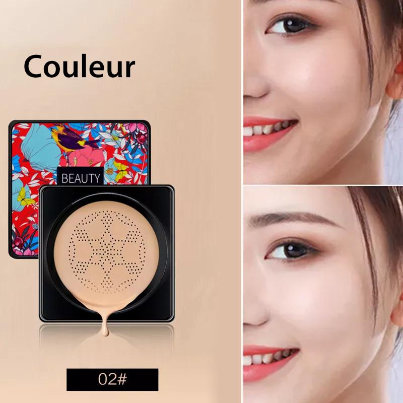 🌸Crème CC Correcteur Avec Pinceau de Champignon