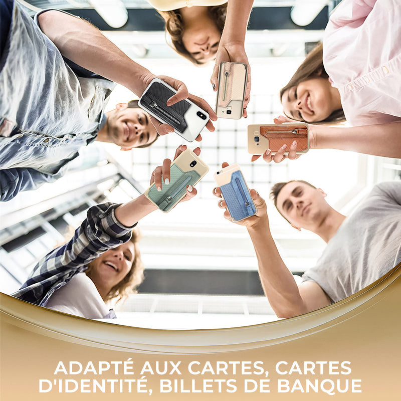 Porte-cartes adhésif multifonctionnel pour portefeuille de téléphone