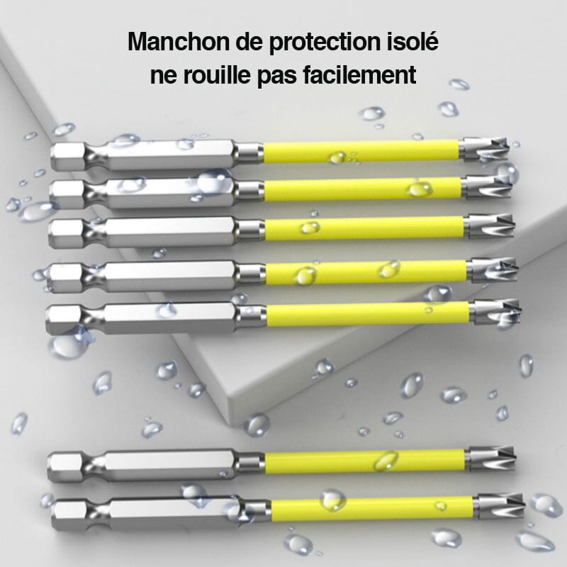 Embouts de tournevis cruciformes et fendus pour électriciens