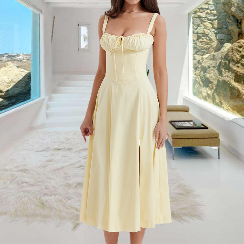 Robe d'été Bustier à Imprimé Carmen