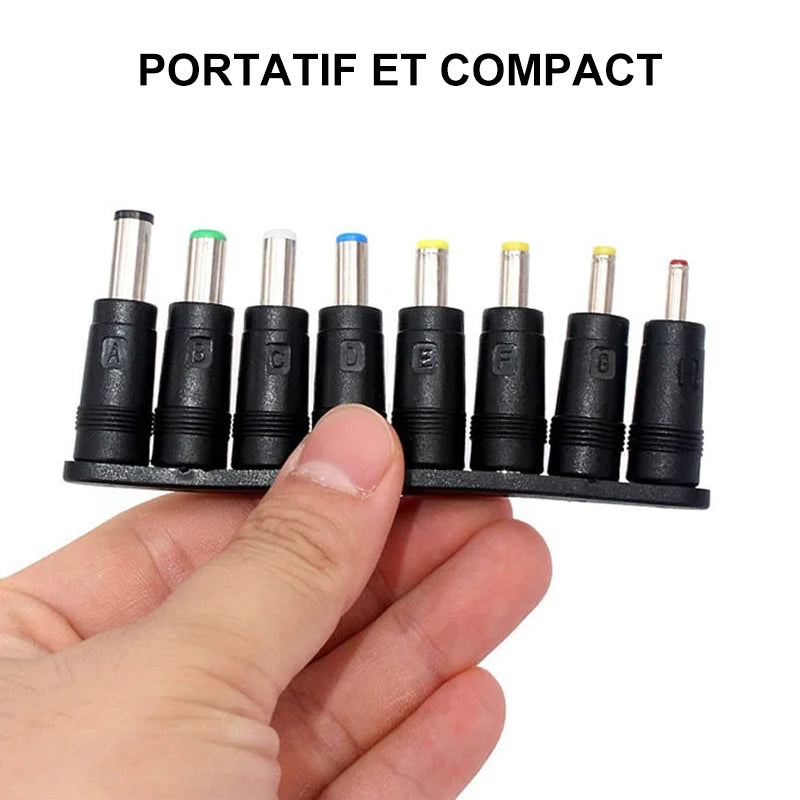 Adaptateur d'alimentation CC universel 8 en 1