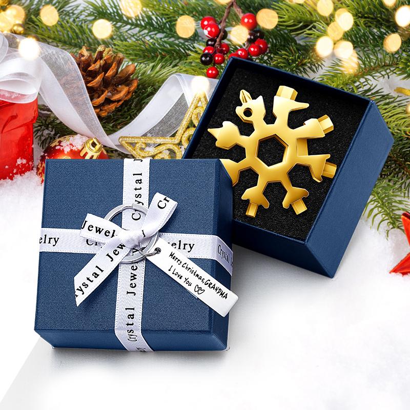 🎁Vente de Noël🎁Outil multifonction flocons de neige en acier inoxydable 18 en 1