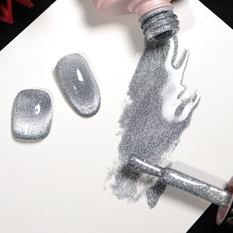 🎉Vernis à Ongles œil de Chat Laser Diamanté