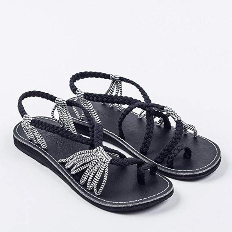 Sandales Tressées Confortable à la Mode