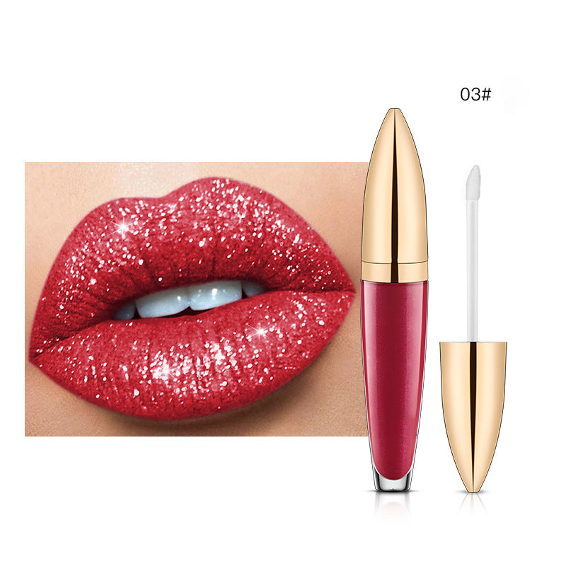 Rouge à lèvres longue durée brillant diamant 18 couleurs