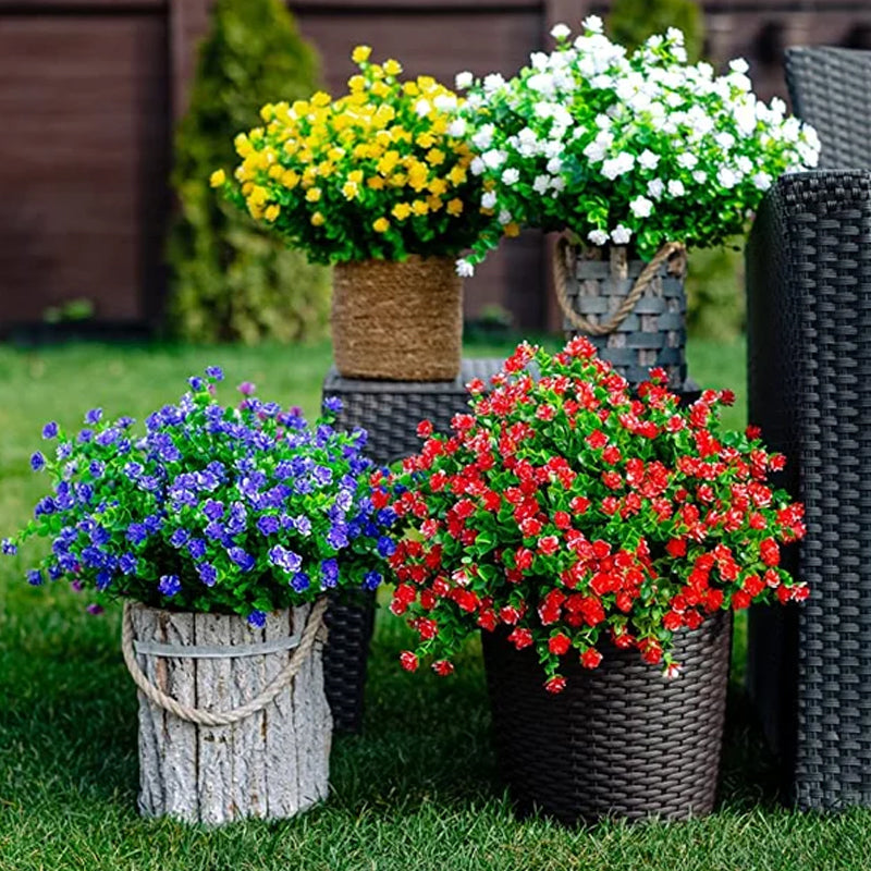 Fleurs artificielles d'extérieur (2 paquets)