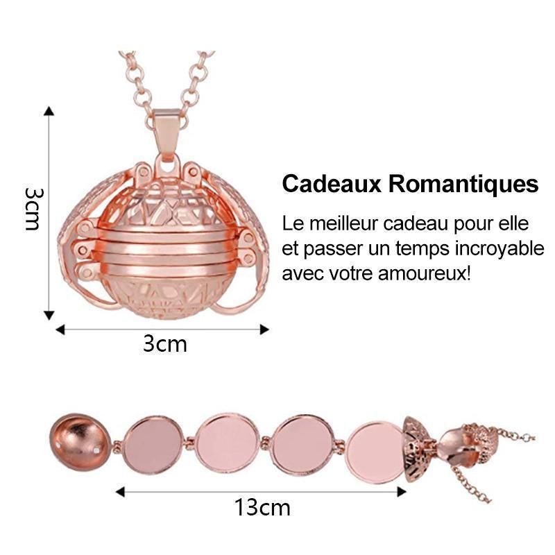 🎉Médaillon Collier Extensible pour Photo - 2 Pièces