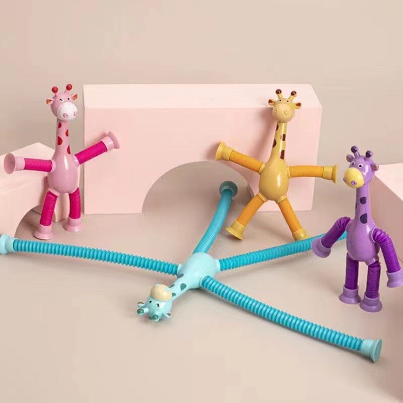 😍Jouet girafe télescopique avec ventouse
