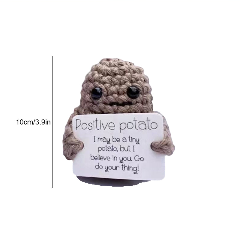 Cadeau Drôle de Pomme de Terre Positive Tricotée