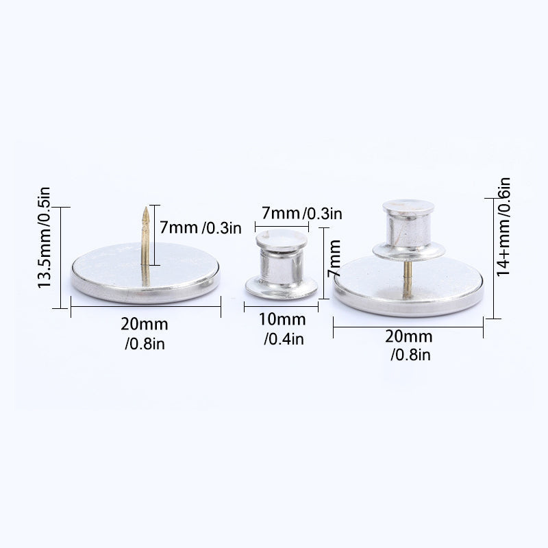 Boucles de Rideau en Métal (3 pièces)