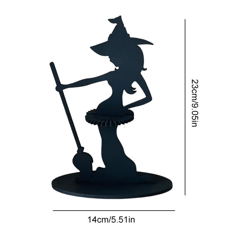 Ornement de porte-serviettes en bois de sorcière d'Halloween
