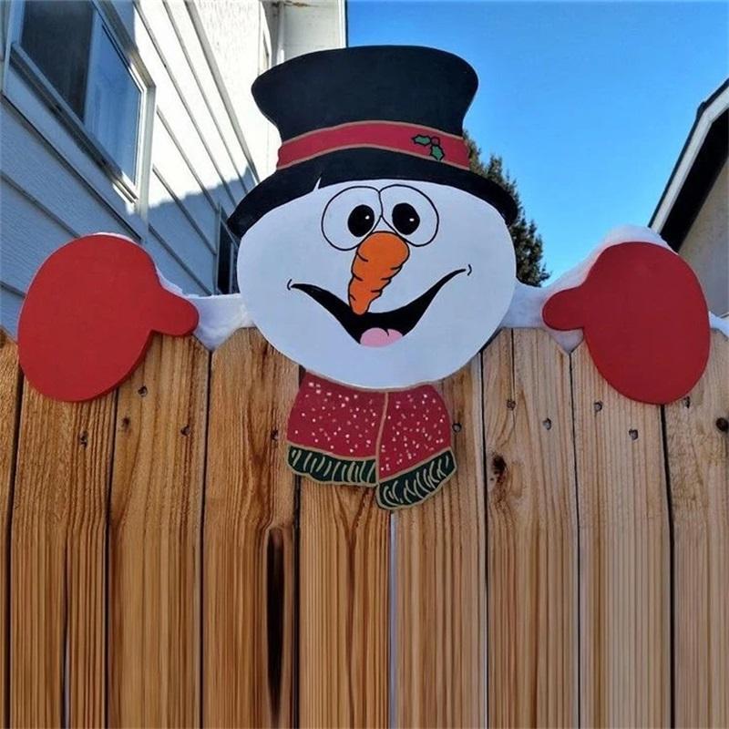 🎅Prévente de Noël🎅Décoration de Clôture sur le Thème de Noël