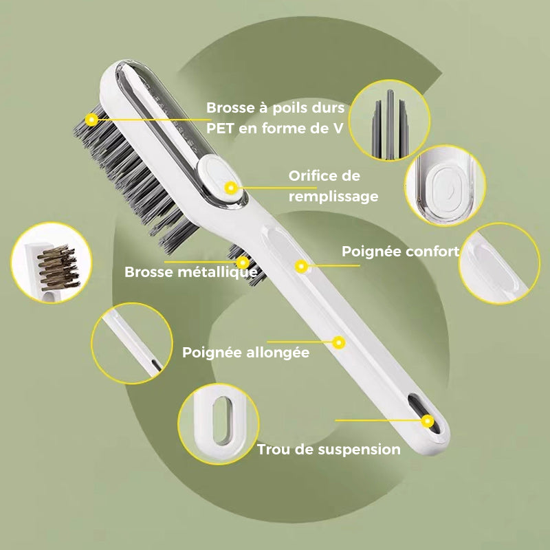 Brosse à récurer liquide 2 en 1