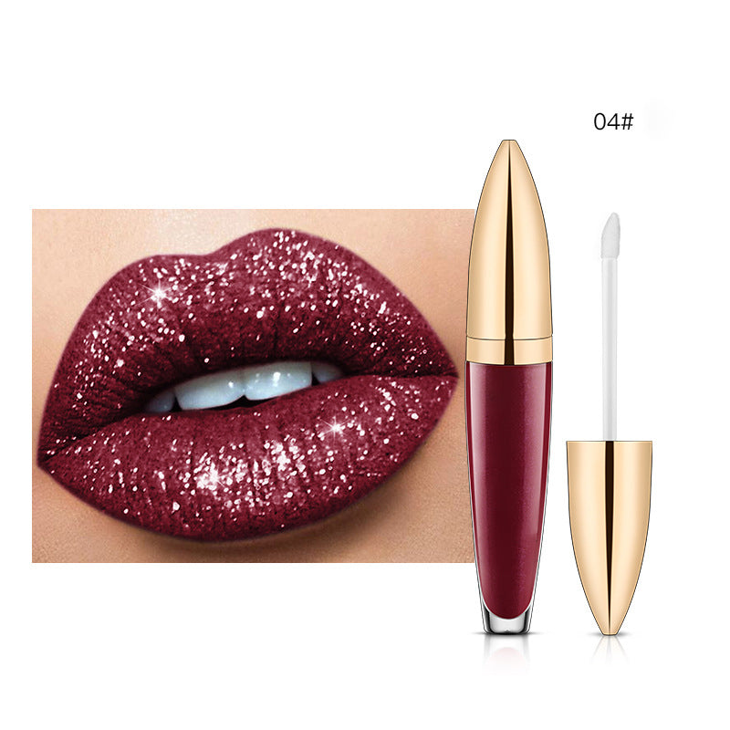 Rouge à lèvres longue durée brillant diamant 18 couleurs