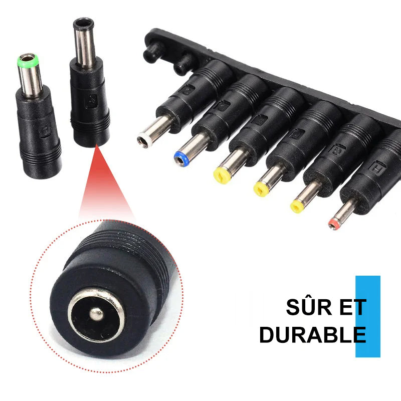 Adaptateur d'alimentation CC universel 8 en 1