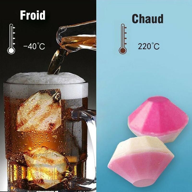 Silicone Moule à Glaçons en Forme de Diament