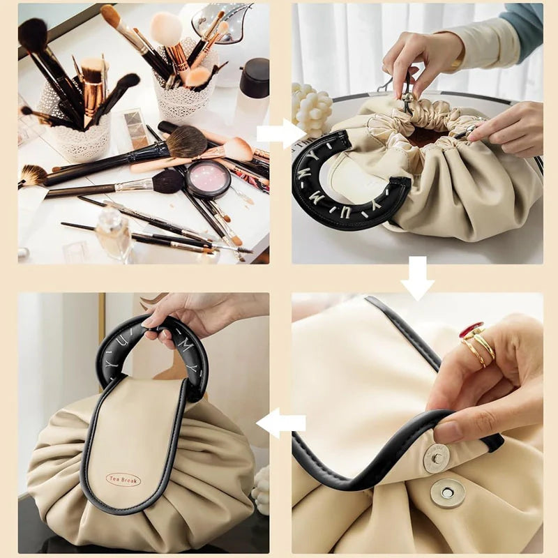 Sac à main avec cordon de serrage pour le maquillage