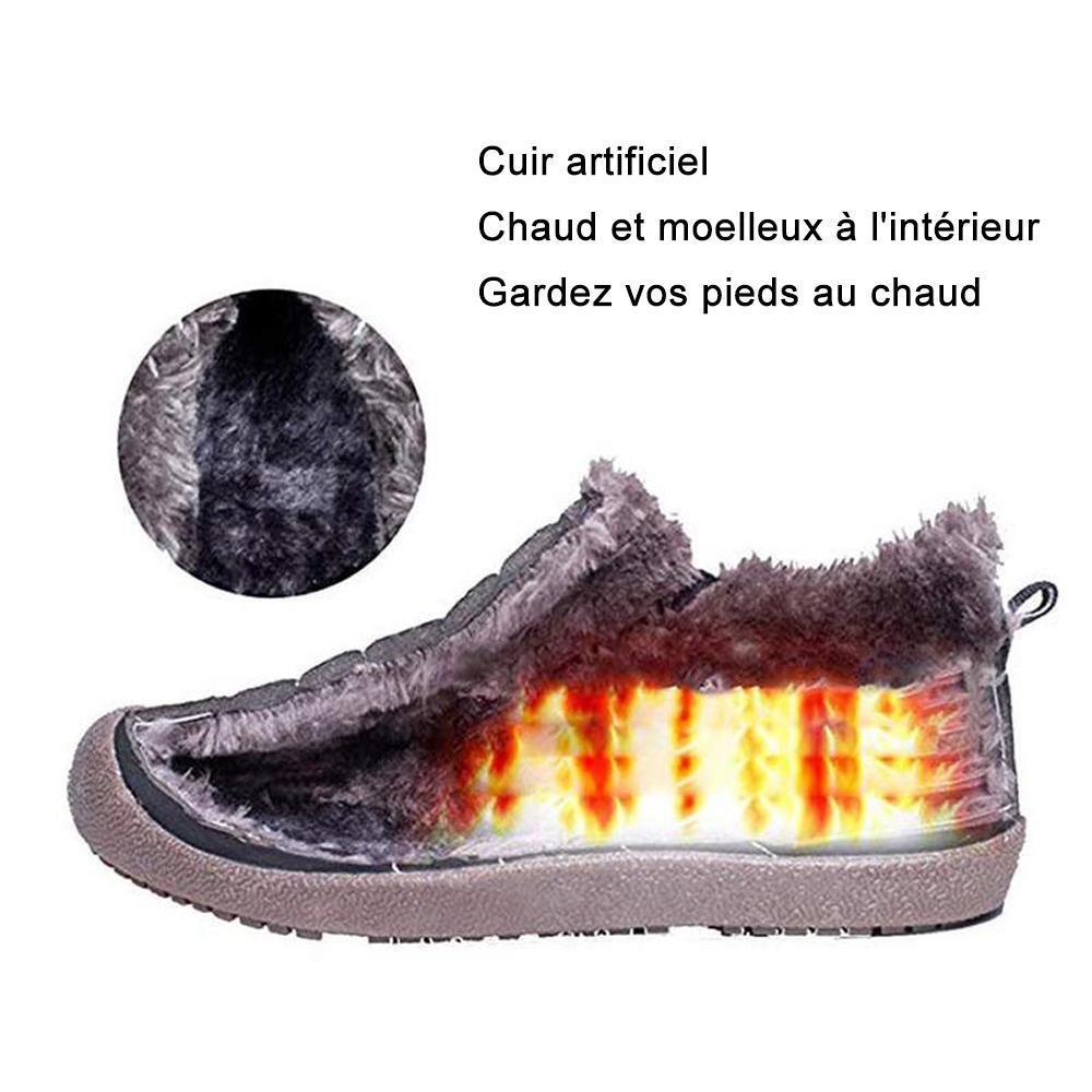 Chaussures à neige unisexes imperméables et chaudes