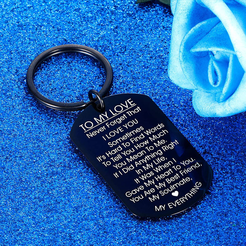 TO MY LOVE - Porte-clés motivant en acier inoxydable