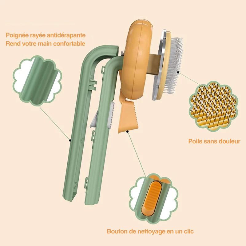 💖 Brosse à Peigner Citrouille pour Animaux de Compagnie