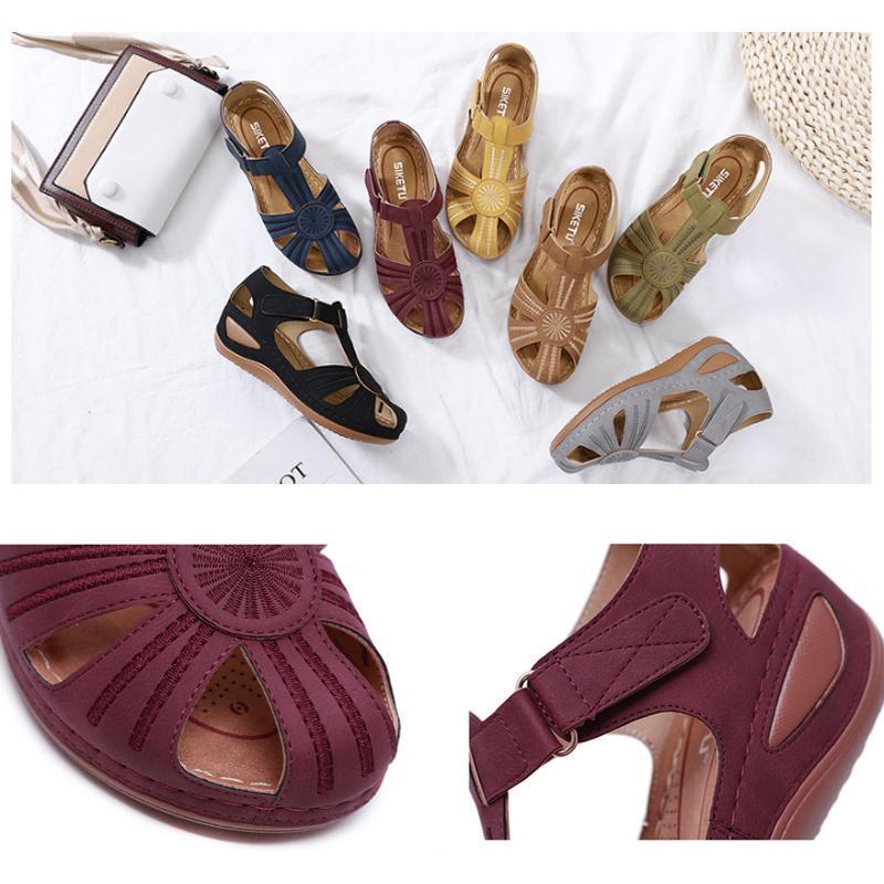 Sandales Respirables Et Légers Avec Velcro Pour Femmes