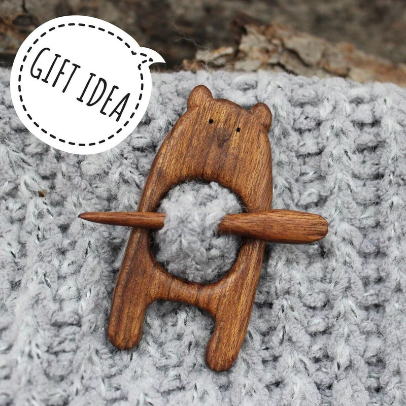đ„Broche Broche avec Motif Animal en Bois